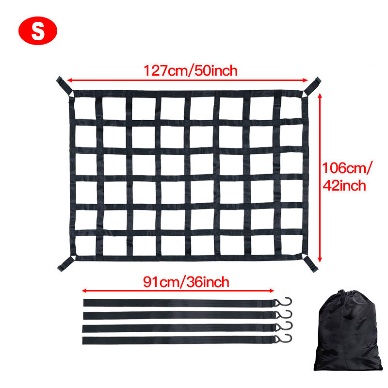 Thumbnail: Car Trunk Rooftop Net Heavy Cargo Net Mesh Cargo Net Truck Trailer Dumpster Exte