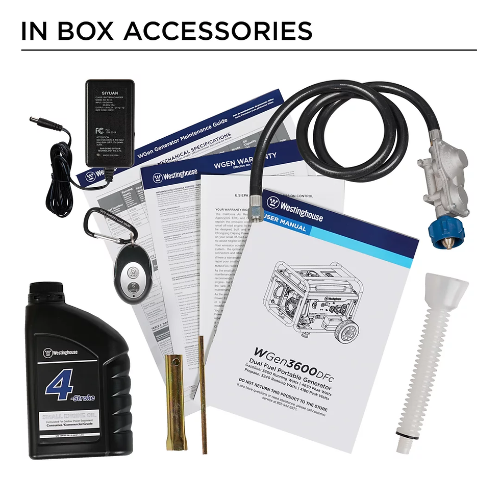 Thumbnail: 4650 Peak Watt Dual Fuel Portable Generator, Remote Electric Start, RV Ready Out