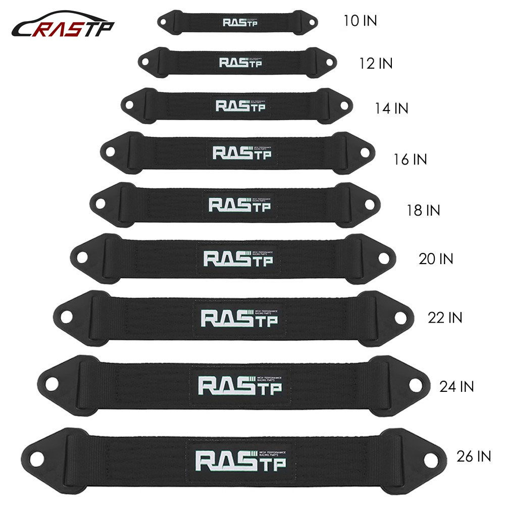 20in Black Thickened Four-layer Limit Straps For Car Modification Supplies Woven