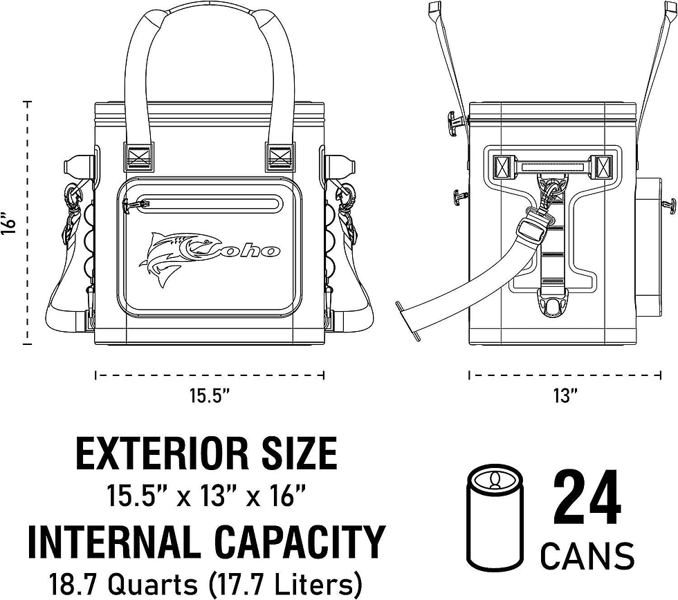 Thumbnail: Insulated Portable Backpack Cooler 24 Can Cooler Bag Waterproof for Ice, Lunch, 