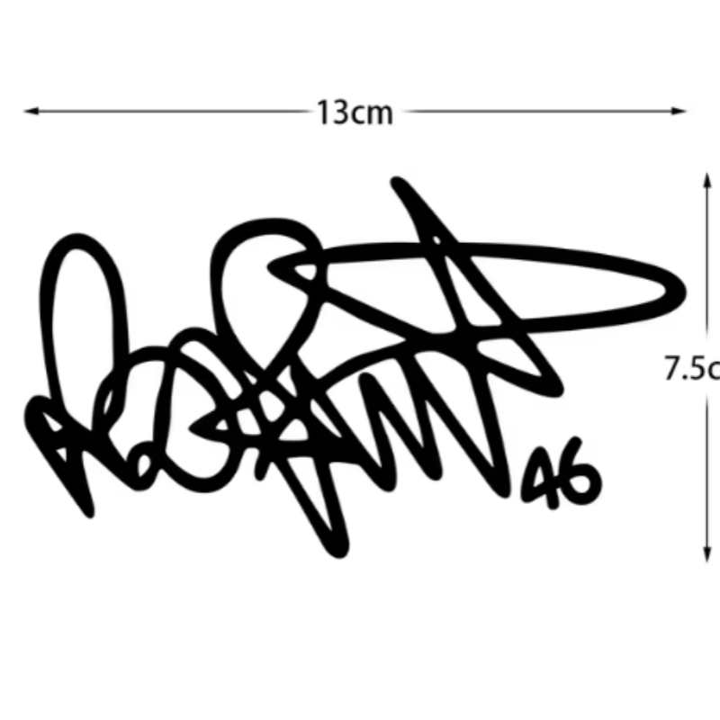 Thumbnail: Suitable For Maquns 93 Motorcycle Helmet Lens Sticker, Size 46 Rosie Signature R