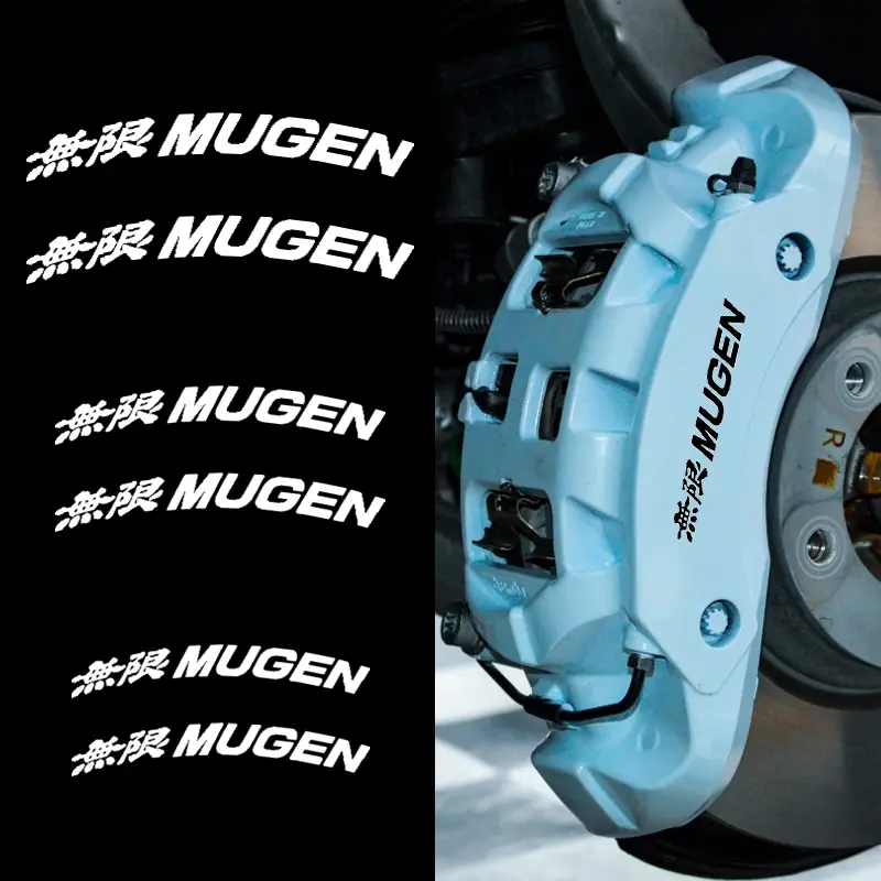 6pcs Car Caliper Cover Vinyl Sticker for Honda Mugen Logo Pilot Insight Civic Do