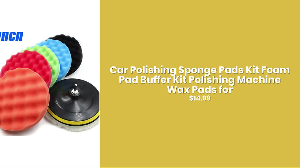 Thumbnail: Car Polishing Sponge Pads Kit Foam Pad Buffer Kit Polishing Machine Wax Pads for