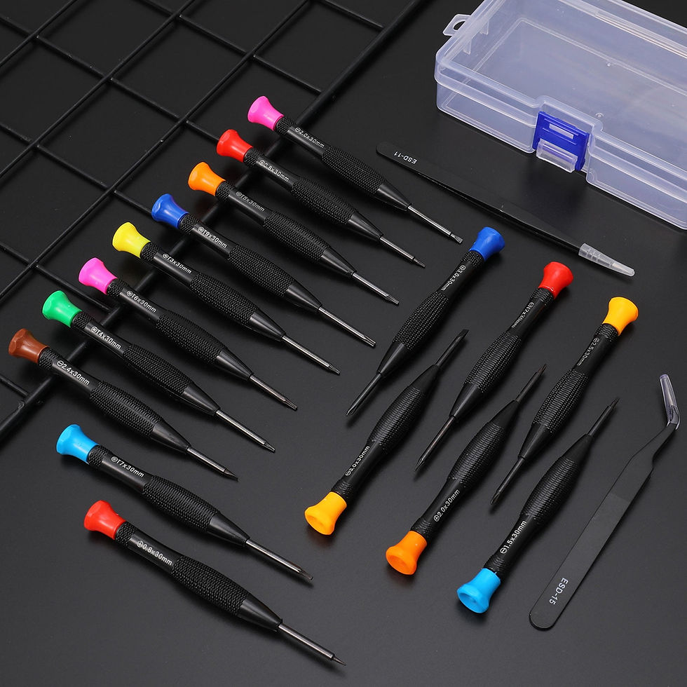 Thumbnail: sixwipe 18 Pcs Mini Screwdriver Set,  Mini Flathead Phillips Screwdrivers, ..