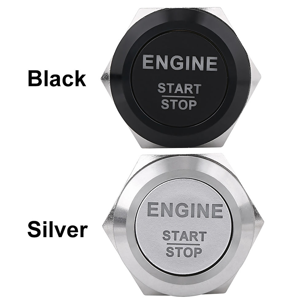 Thumbnail: 12V White LED Car Engine Start Stop Push Button Switch Car Engine Button Engine