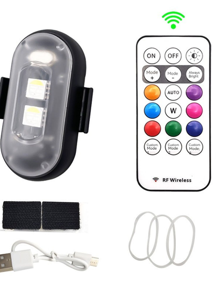 Thumbnail: Waterproof Wireless LED Lights USB Charging Wireless LED Flashing Lights High Br