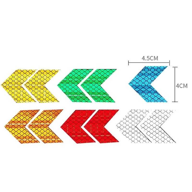 Thumbnail: 10 Pcs/Set Car Sticker Reflective Arrow Sign Tape Warning Safety Sticker For Car
