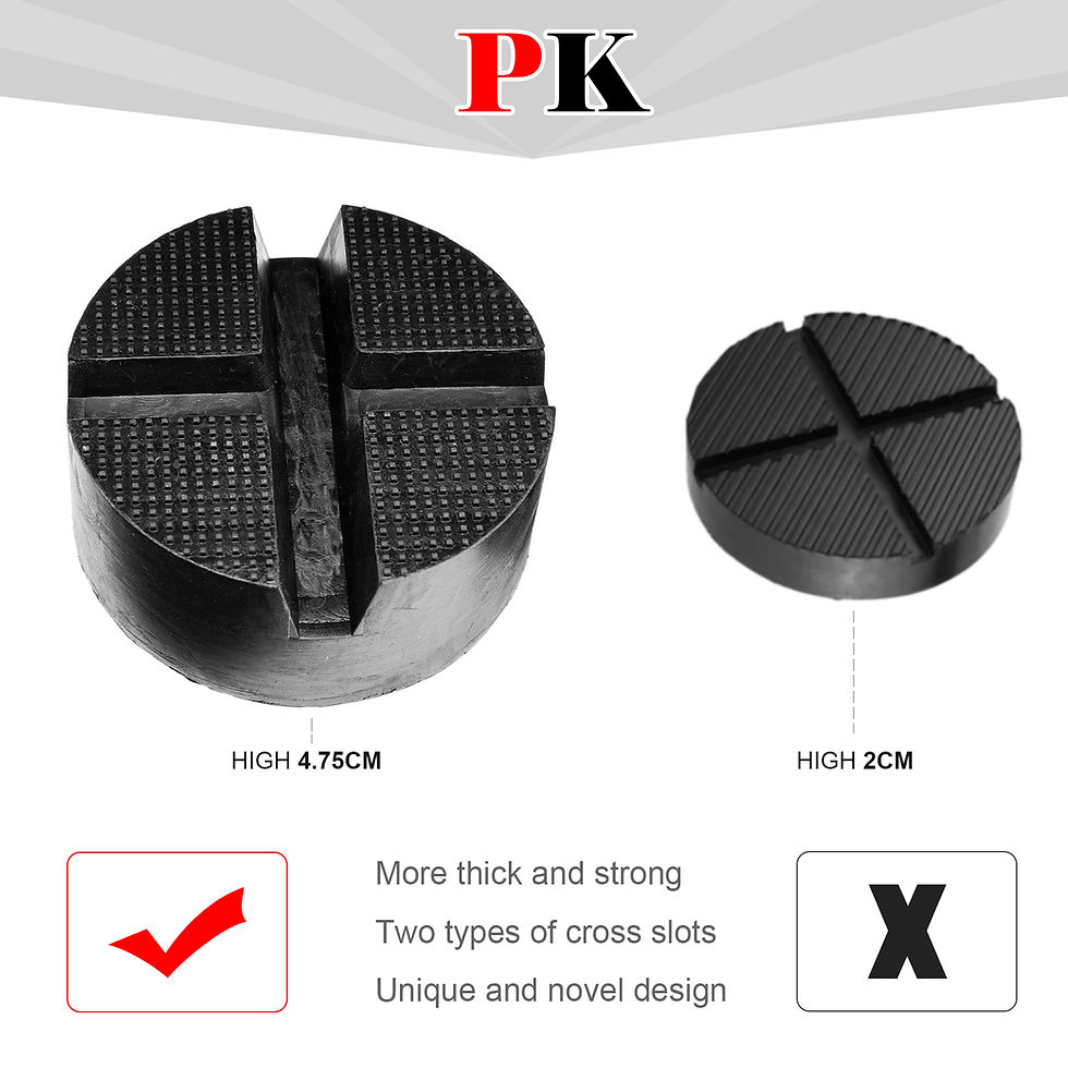 Thumbnail: Rubber Car Lift Jack Stand Pad Slotted Floor Frame Rail Adapter Protector Jackii