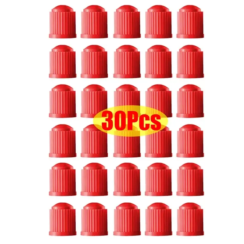 Thumbnail: 30Pcs Plastic Red Car Tire Valve Stem Caps Tubeless Tyre Wheel Stem Air Valve Ca