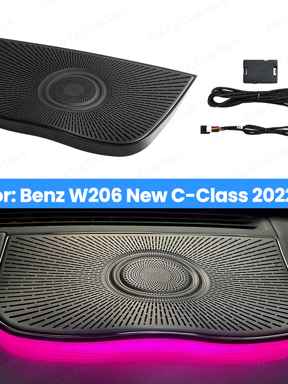 64-Colors Ambient Light LED Cover Platfor Benz C-Class W206 Suitable for origina