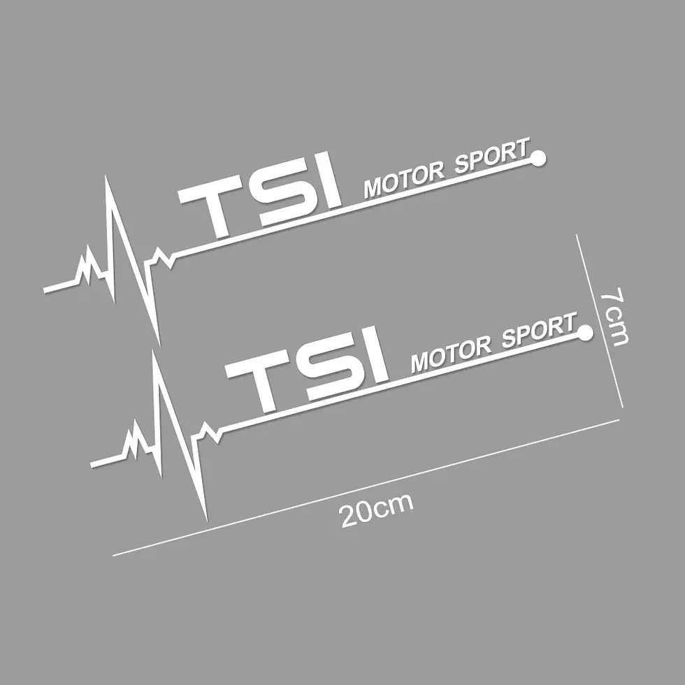 Thumbnail: 2PCS Car Side Window Stickers For VW Volkswagen TSI TDI 4Motion Tiguan Passat B5