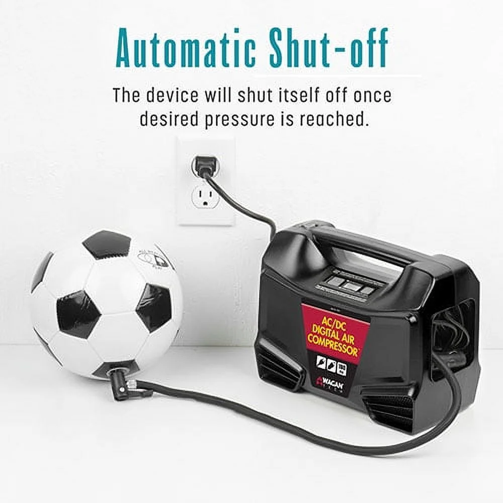 12 Volts and 110 Volts AC/DC Digital Air Compressor Tire Inflator