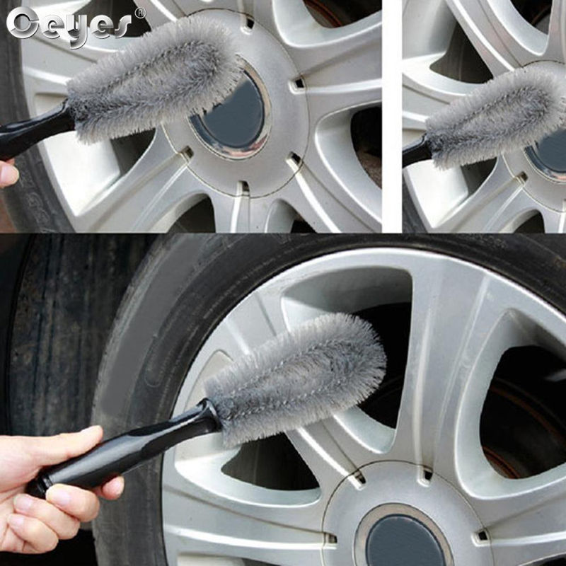 Thumbnail: Ceyes Car Wheel Brush Tire Cleaning Brushes Tools Car Rim Scrubber Cleaner Duste