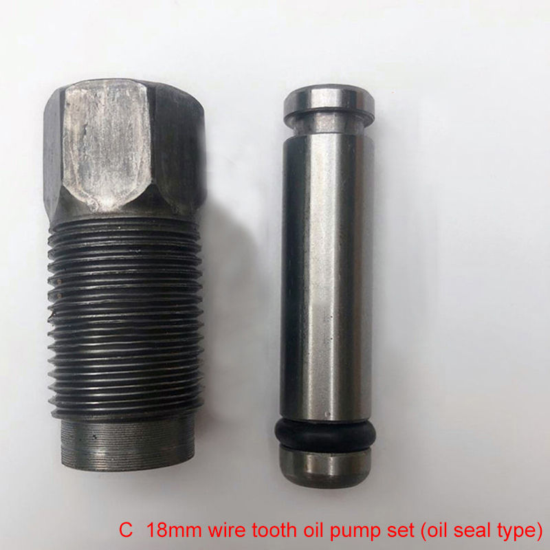Thumbnail: 1 Set Horizontal 2T Jack Ton Oil Pump Plunger Fine Pump Cup Threaded Teeth Acces