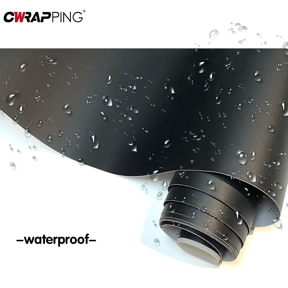 Thumbnail: Car Stickers Matte Black Vinyl Wrap Waterproof Anti-scratch No Bubble Car Motorc