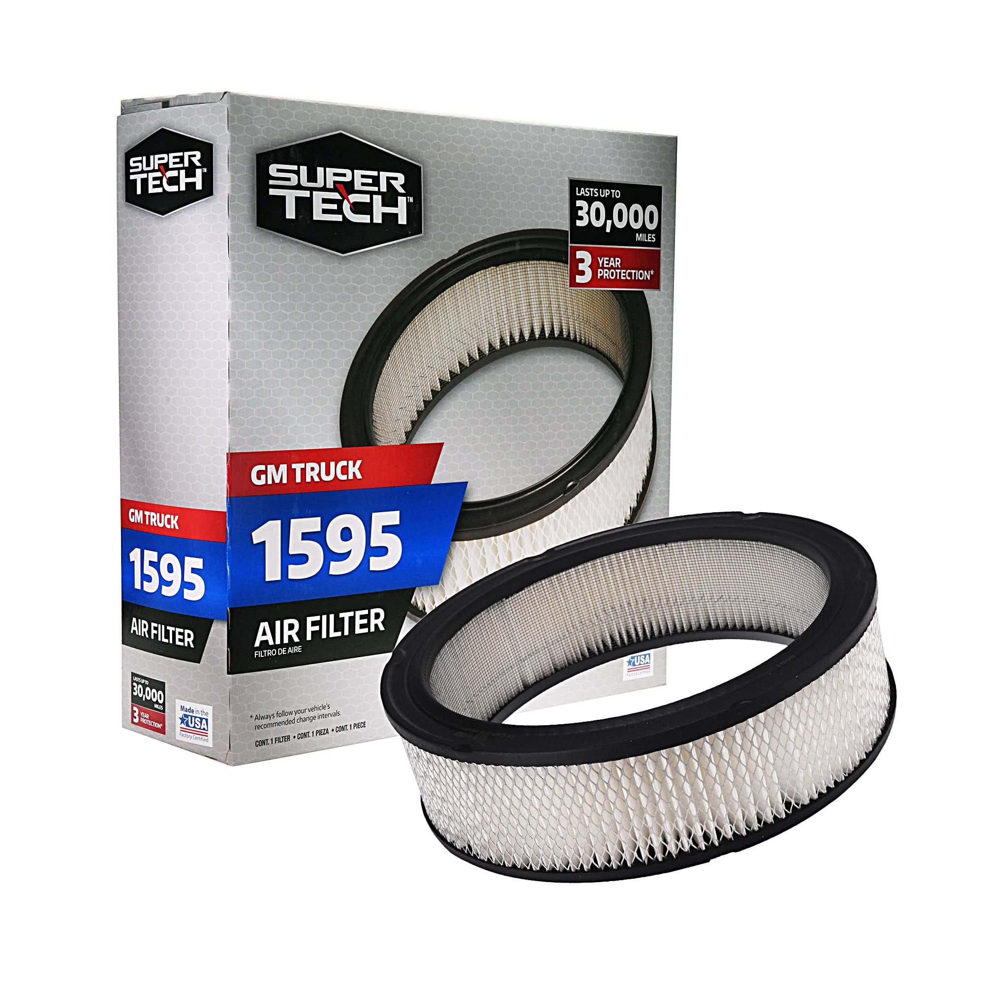 Super Tech 1595 Engine Air Filter, Replacement Filter for GM or GM Truck Fi..
