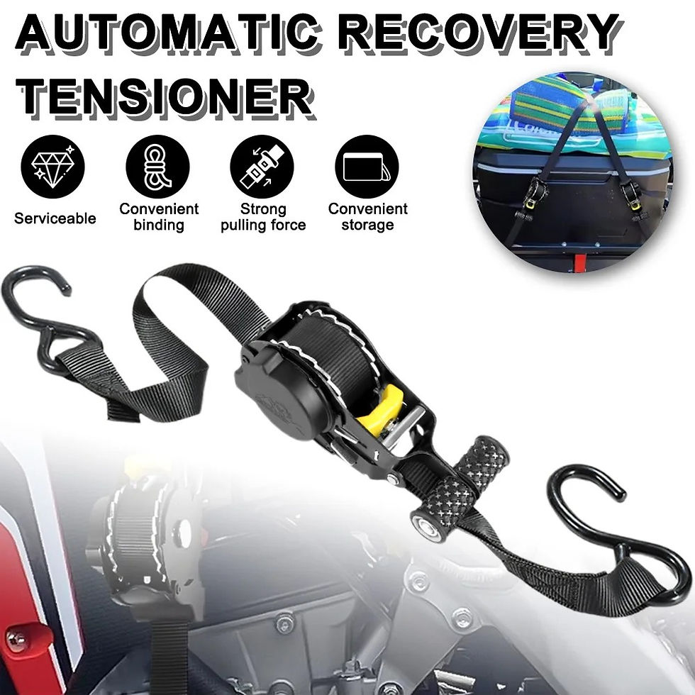 Thumbnail: Cargo Tape with S Hook Heavy Duty Auto Retractable Ratchet Strap Tie Down Retrac
