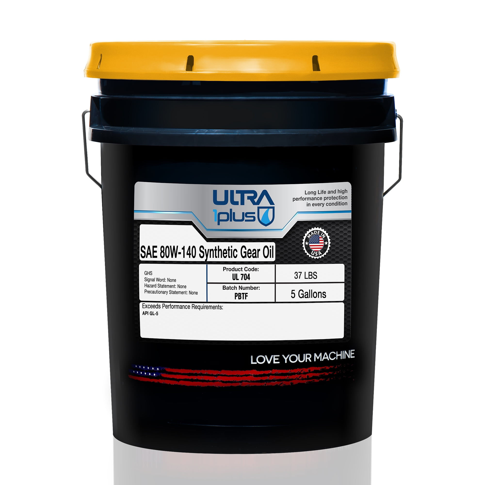 Ultra1Plus SAE 80W-140 Synthetic Gear Oil, API GL-5 (5 Gallon Pail)