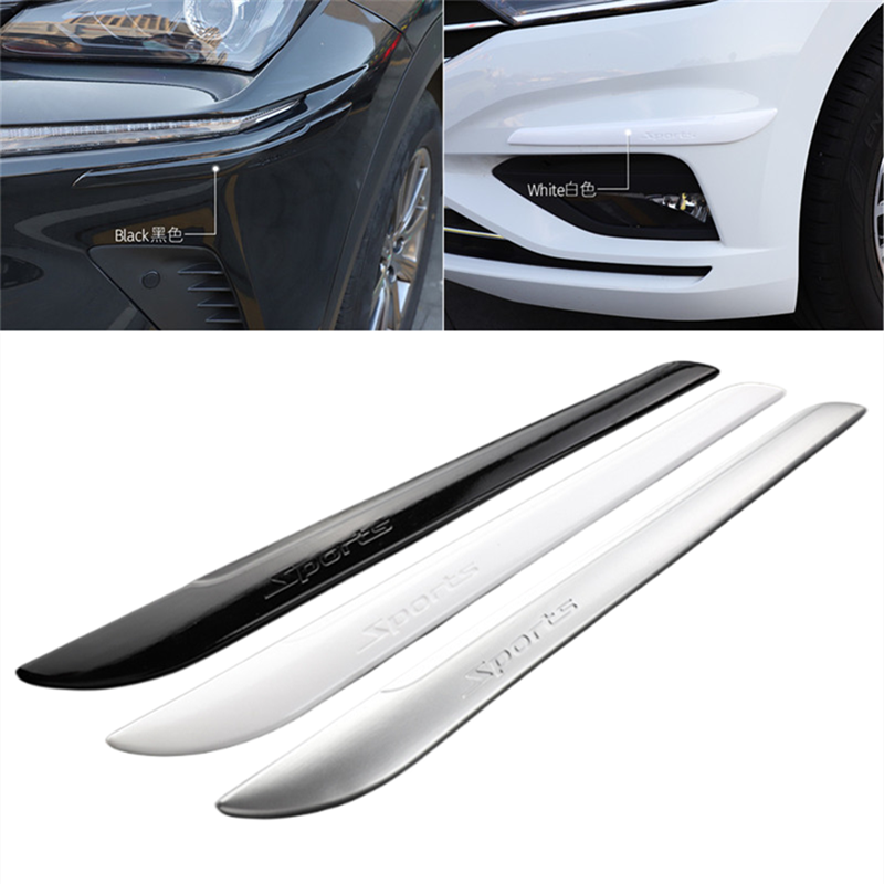 2pcs Car Door Body Front Rear Bumpers Protector Corner Guard Decals Anti Scratch