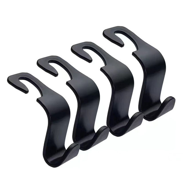Thumbnail: 1/4Pcs Car Headrest Hooks Hanger for Bags Seat Back Organizer Holder Clips Auto