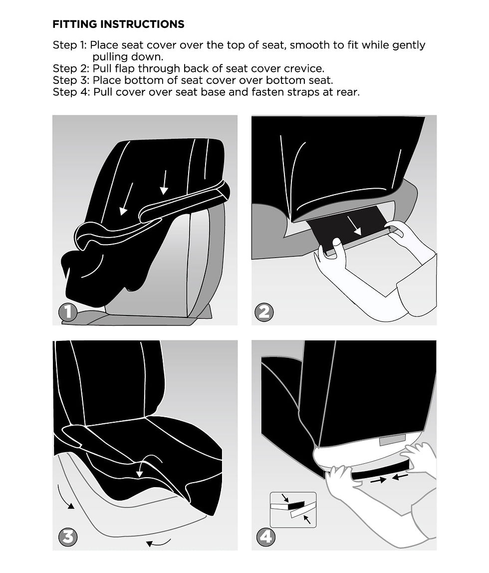 Thumbnail: Auto Drive 2Piece Car Seat cover Carbon Fiber Black with Piping - Universal..