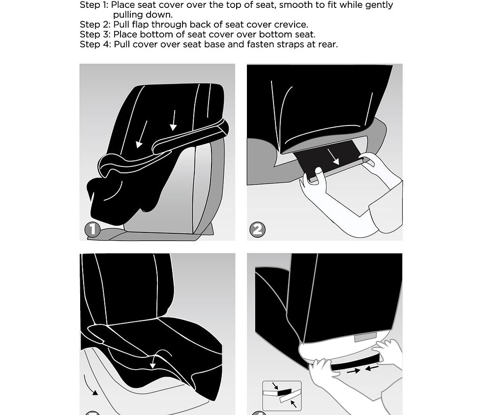 Thumbnail: Auto Drive 2pc Boho Seat Cover-Universal Fit, Assembled Product-23SC202