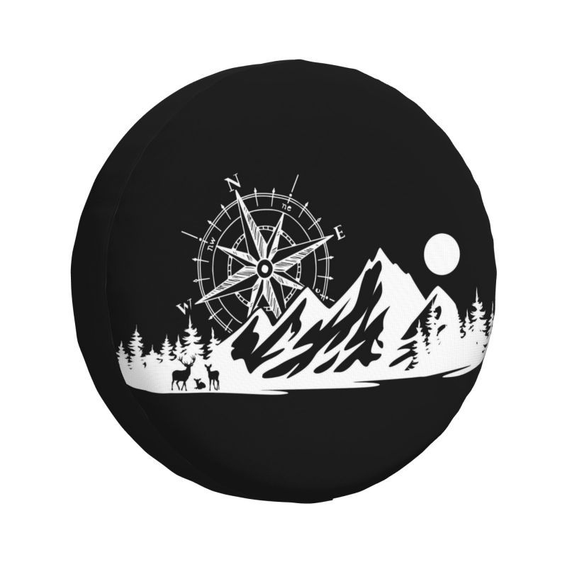Thumbnail: Custom Mountains Spare Tire Cover for Mitsubishi Jeep RV SUV Camper Nautical Car