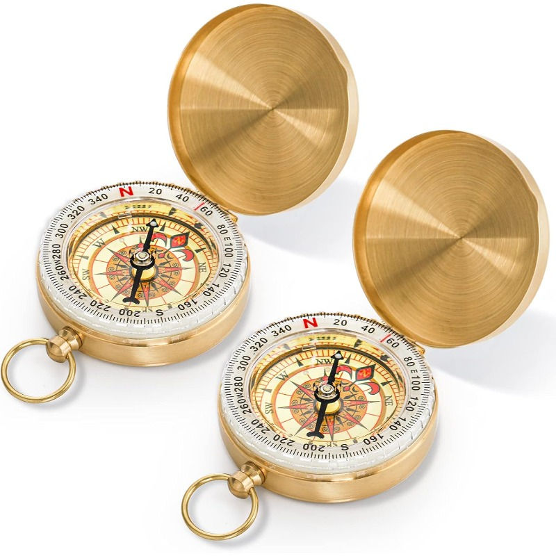 Camping Survival Compass, Portable Compass, Fluorescent Design, Outdoor Navigati