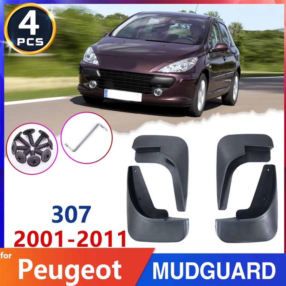 Car Mudflaps Mudguard Fender for Peugeot 307 307sw 2001~2011 2002 2003 2004 2005