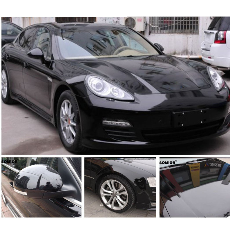 Thumbnail: Gloss Black Film Car Body Vinyl Wrap Decals Self Adhesive Sticker Motorcycles Bi