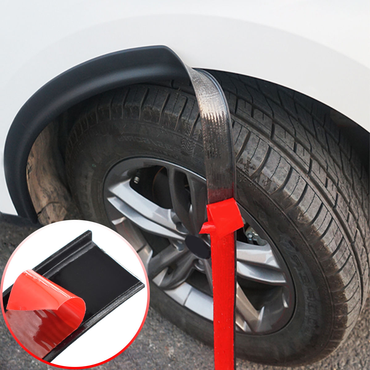 Universal Fender Flares Car Wheel Arches Wing Expander Arch Eyebrow Mudguard Lip