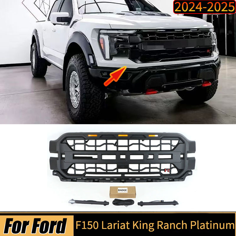 Racing Grills for Ford F150 2024 2025 Lariat King/Ranch/Platinum Front Hood Gril