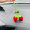 Thumbnail: Strawberry Car Mirror Hanging Accessories Charm Fruit Decoration For Women Teens