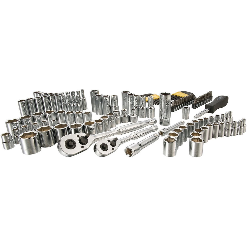 Thumbnail: Stanley 123 Pc 1/4 & 3/8 Drive Mechanics Tool Set