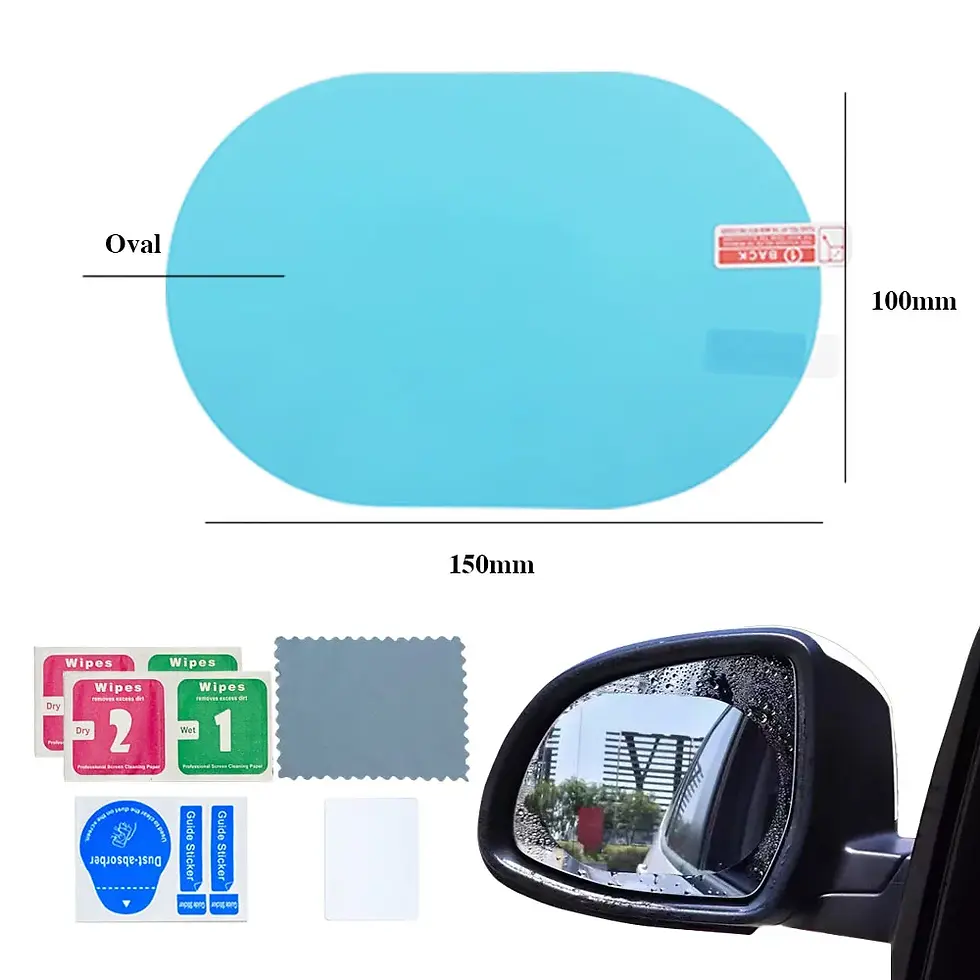 Thumbnail: 2PCS Car Rearview Mirror Protective Film Car Mirror Window Clear Film Anti Dazzl