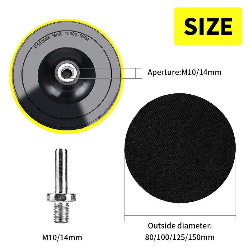 Thumbnail: 2-7" Headlights Polishing Pad Self-adhesive Sticky Sandpaper Sucker Polish Disc