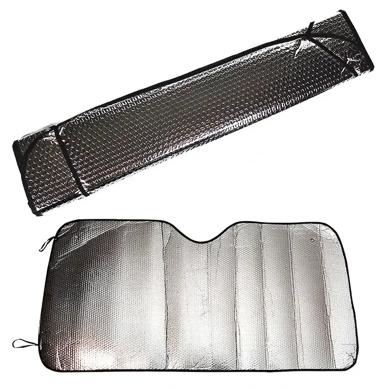 Thumbnail: Foldable Universal Car Windscreen Sunshade Cover Sun UV Protection Lightable Sun