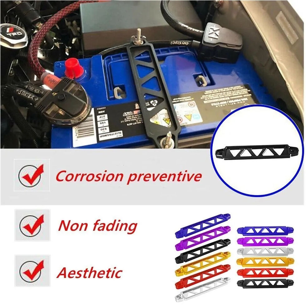 Thumbnail: Universal Battery Tie Down Bracket for Subaru Fasten Brace Aluminum Bars for Hon
