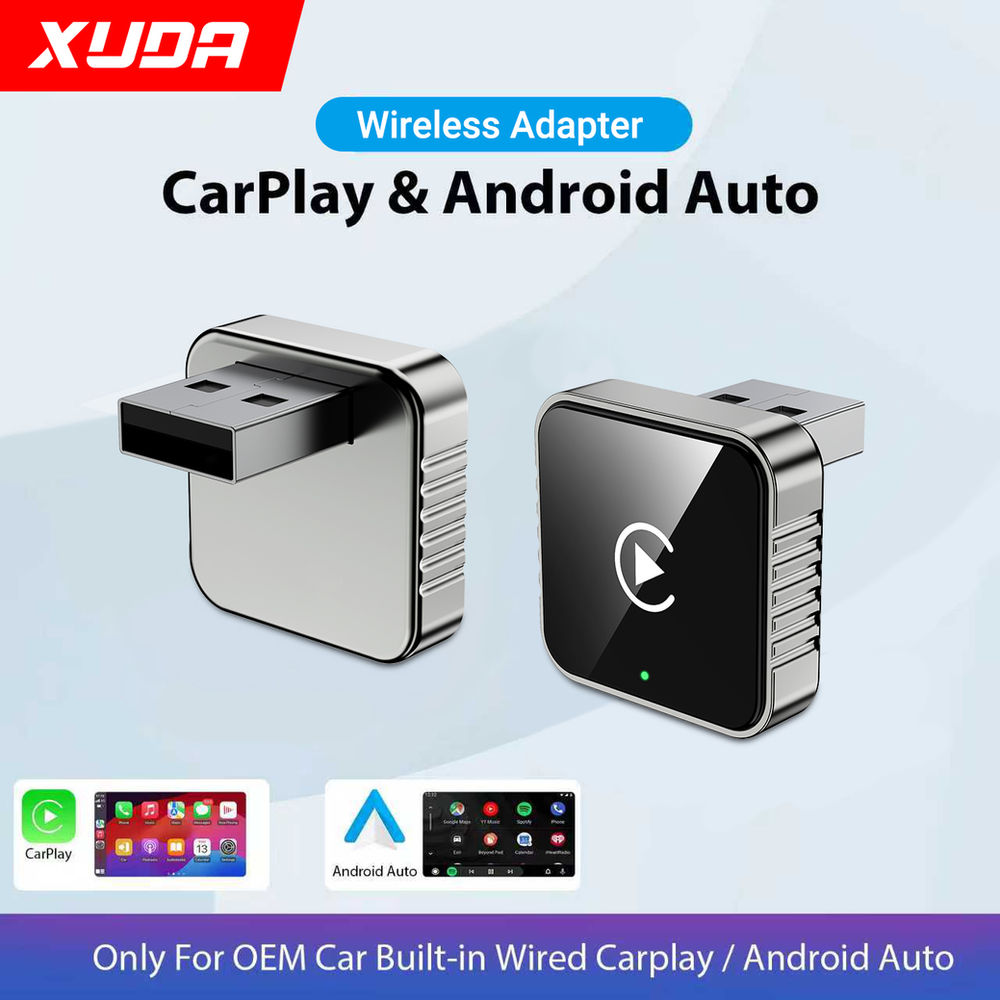 XUDA 2 in 1 Wired to Wireless CarPlay Android Auto Adapter for OEM Car Stereo Wi