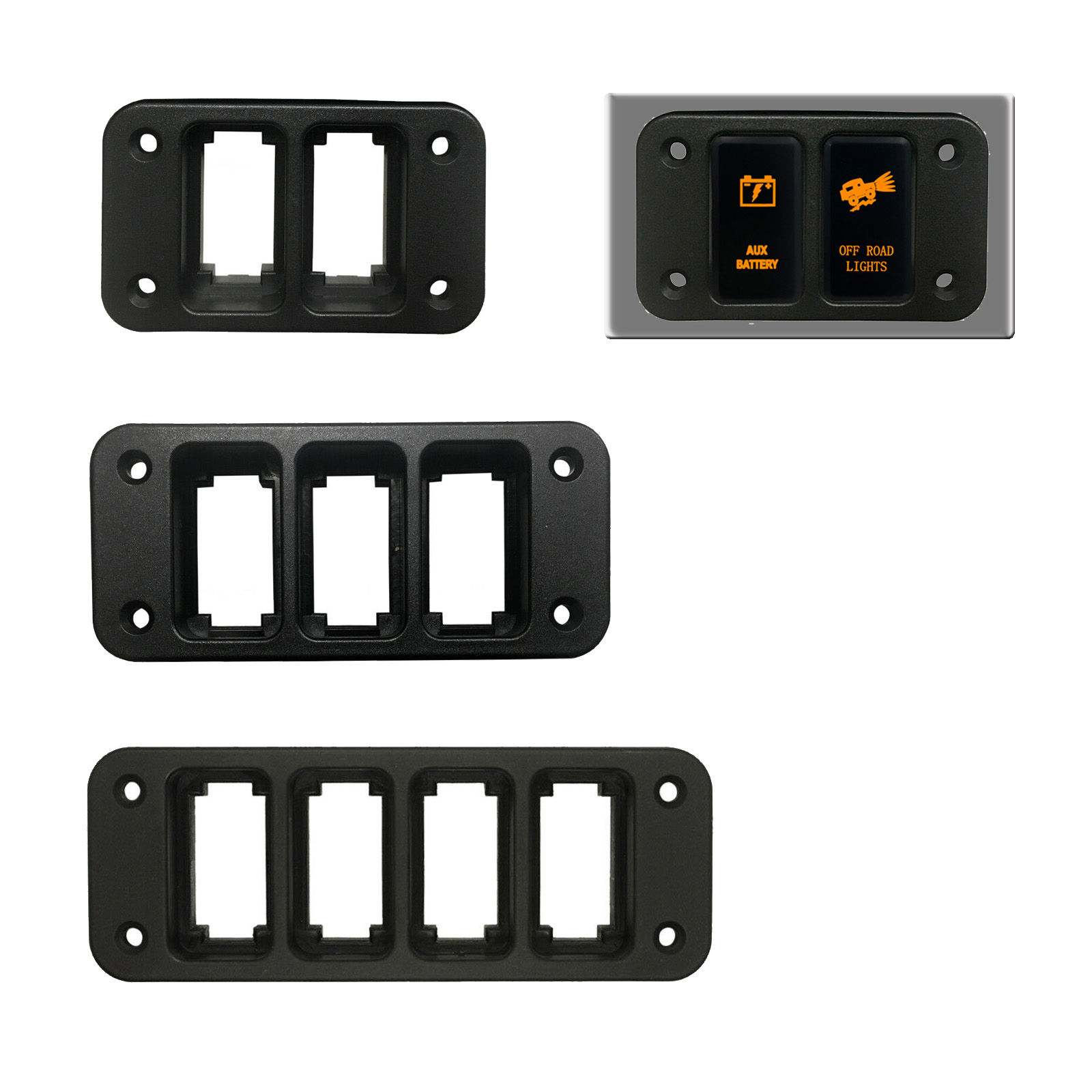 2 / 3 / 4 Gang Push Switch Housing Holder Mounting Bracket Panel for 39mm x 21mm