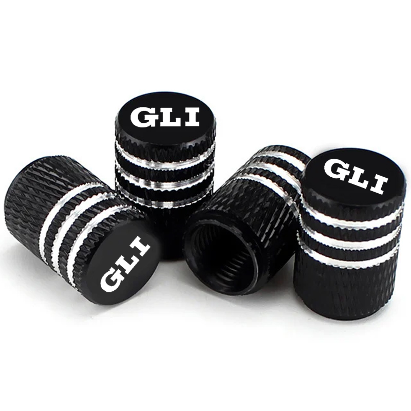 Thumbnail: 4Pcs Alloy Car Tire Rim Wheel Anti-dust Air Valve Caps for VW GLI Logo BORA Cadd