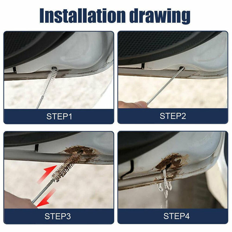 Thumbnail: Car Drain Hole Clog Remover Dredge Cleaning Brush For Cleaning Home Refrigerator
