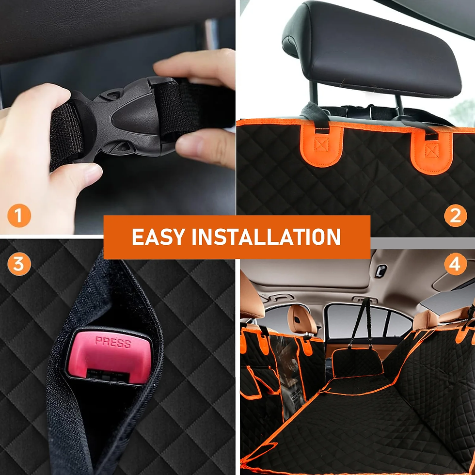 Thumbnail: Oneisall 600D Heavy Dog Seat Cover for Back Seat, Durable Large Dog Car Seat Cov