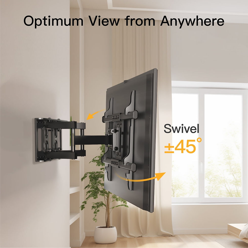 Thumbnail: MountFTV Full Motion TV Wall Mount Bracket for Most 37-85 inch Flat Curved ..