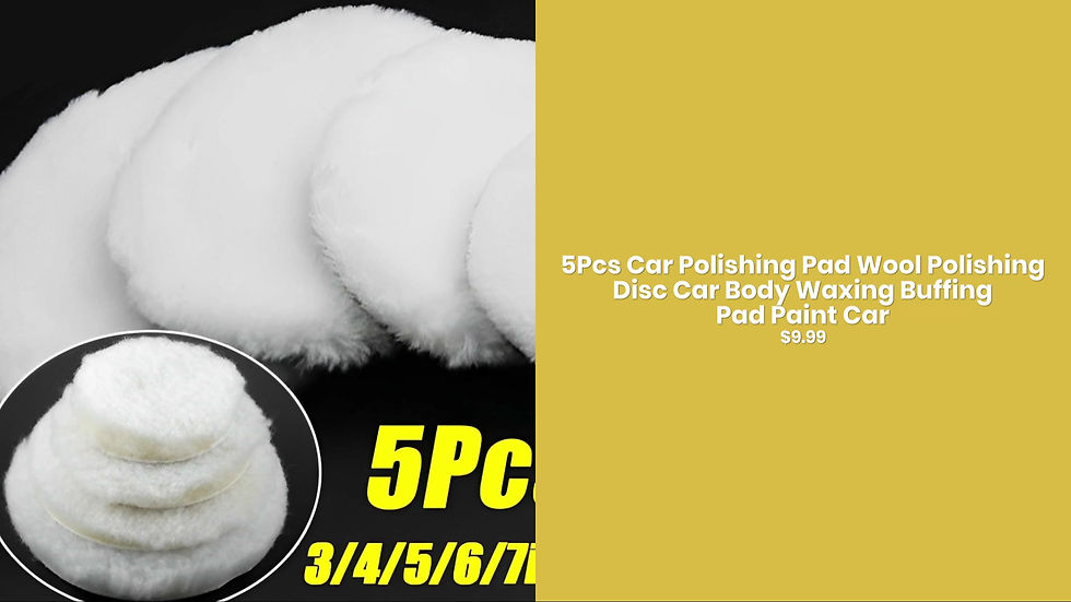 Thumbnail: 5Pcs Car Polishing Pad Wool Polishing Disc Car Body Waxing Buffing Pad Paint Car