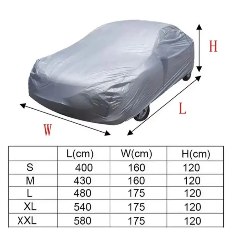 Thumbnail: Waterproof Universal Car Cover Snow Sun Shade Cover Dustproof Anti-Scratch Resis