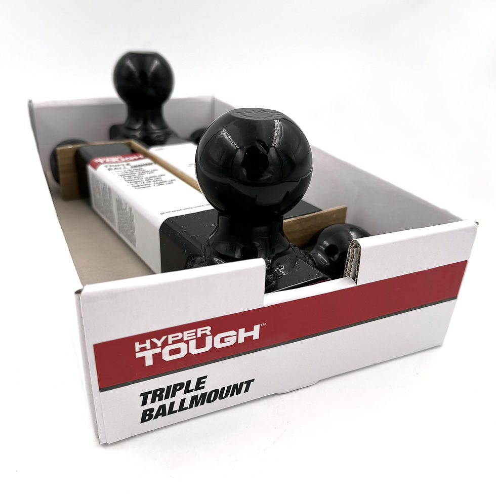 Thumbnail: Trailer Hitch Steel Tri-Ball Mount, Class III/IV Towing, Black, Automotive Acces