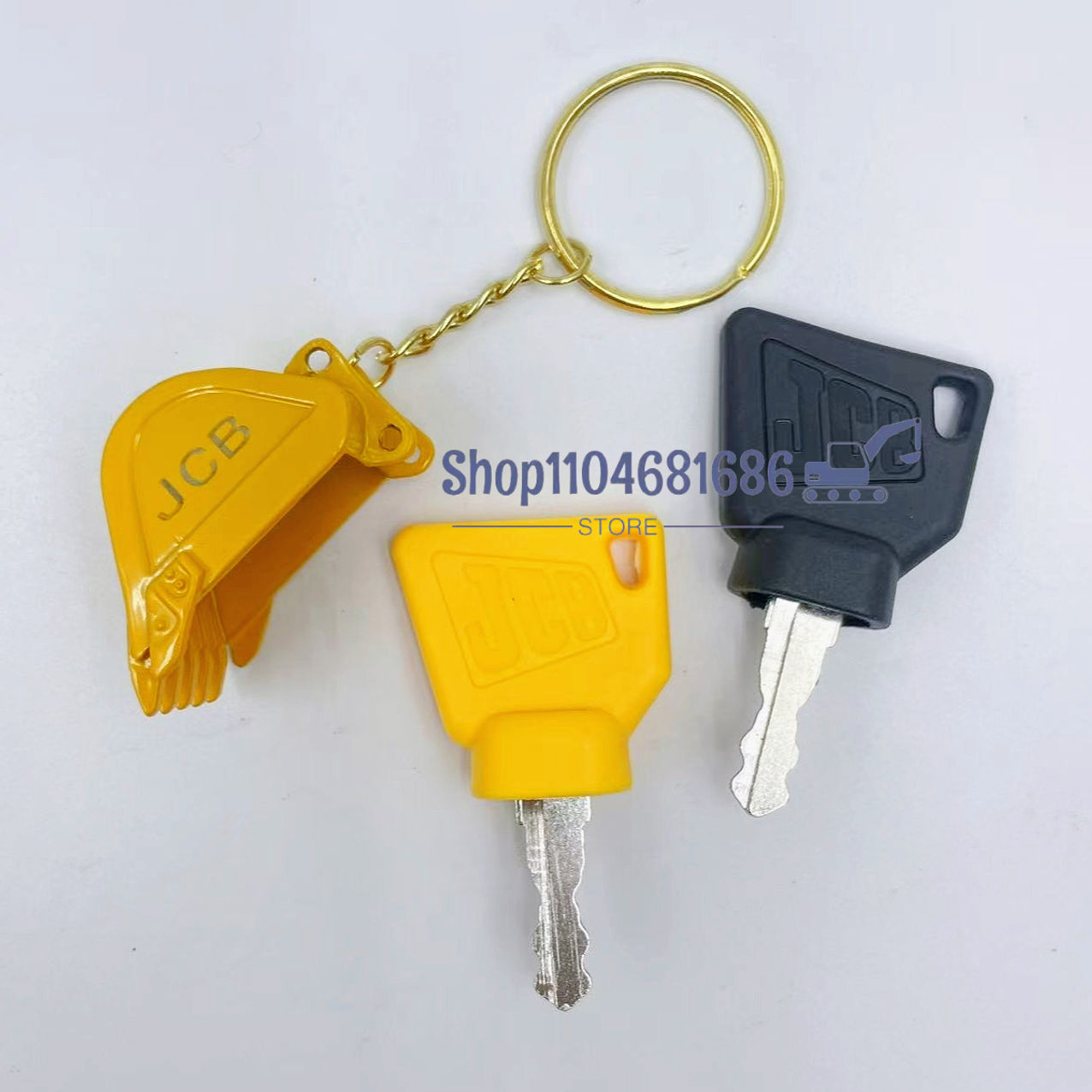 2 Piece Ignition Switch Starter Key for JCB 3CX Bomag Excavator Fit Most Digger