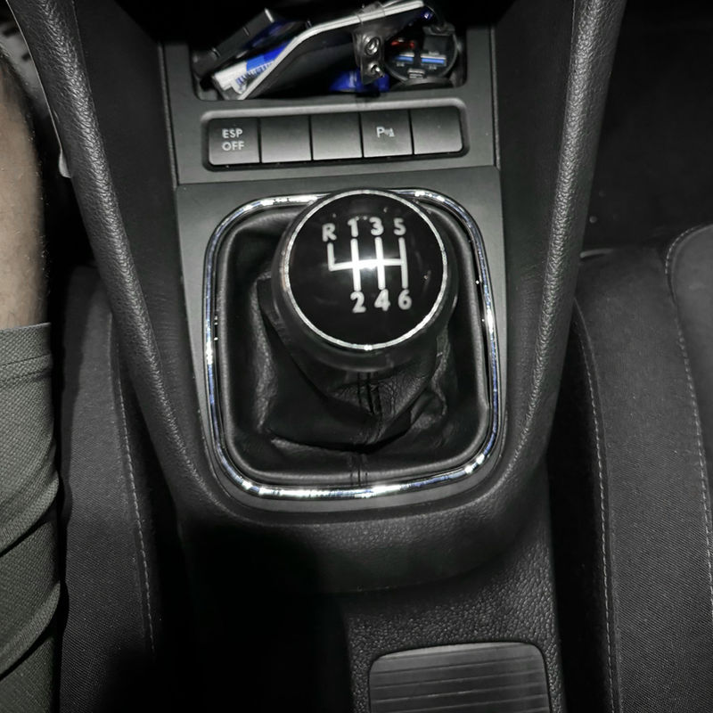 Thumbnail: 5/6 Speed Gear Shift Knob with Leather Boot Collar Case for Volkswagen VW Golf 5
