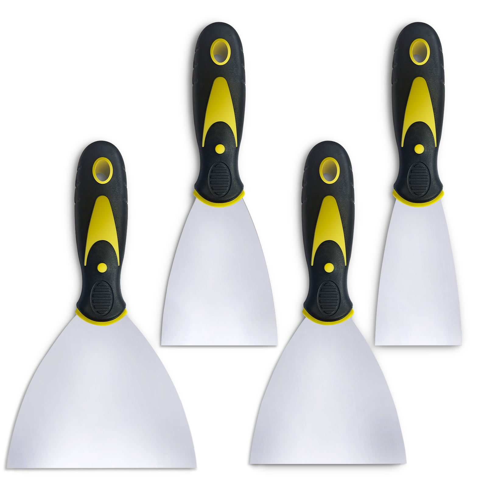 Romeda 4 Pack Putty Knife Scraper, 2" 3" 4" 5" Putty Knife Set, Stainless S..